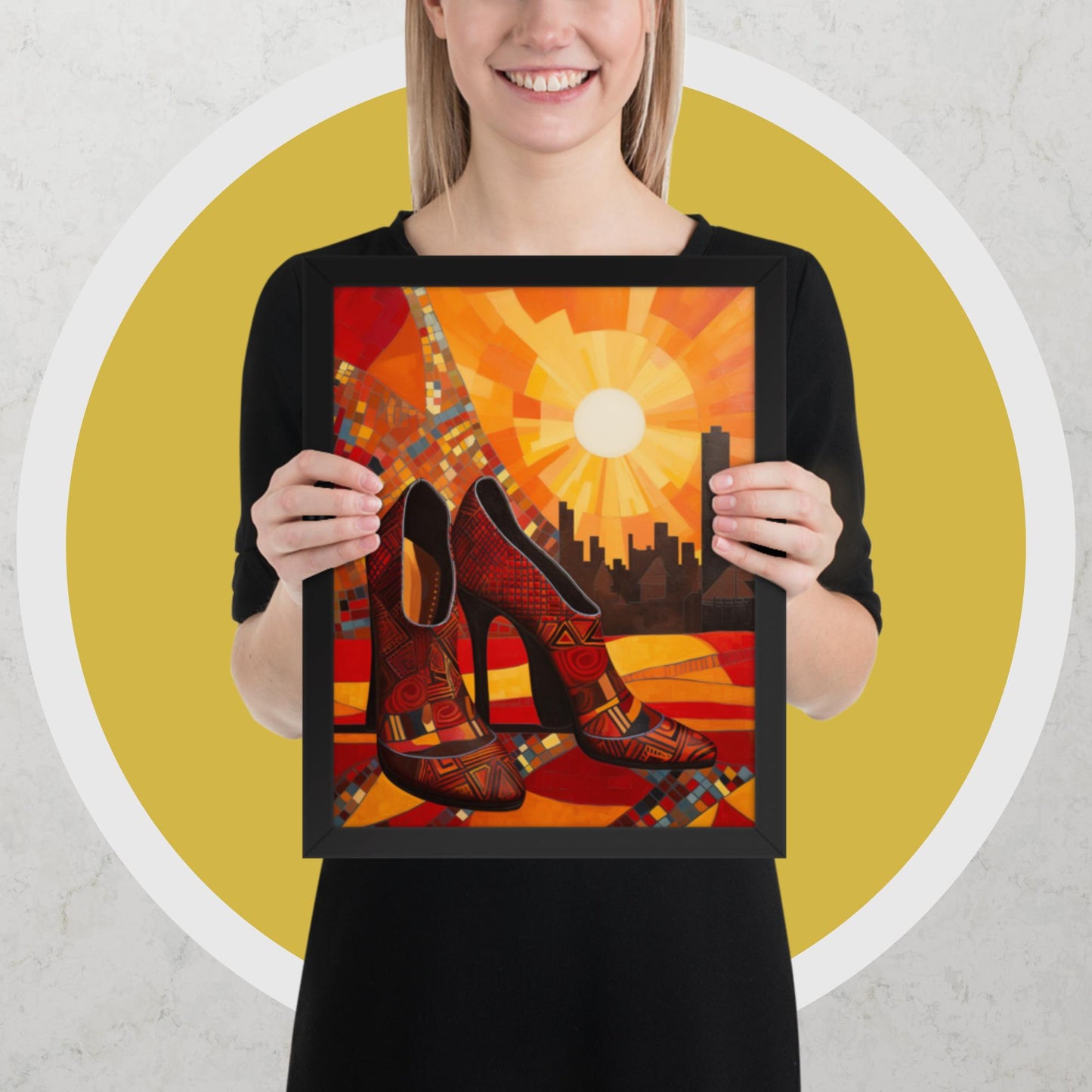 RED SOLE: Framed photo paper poster