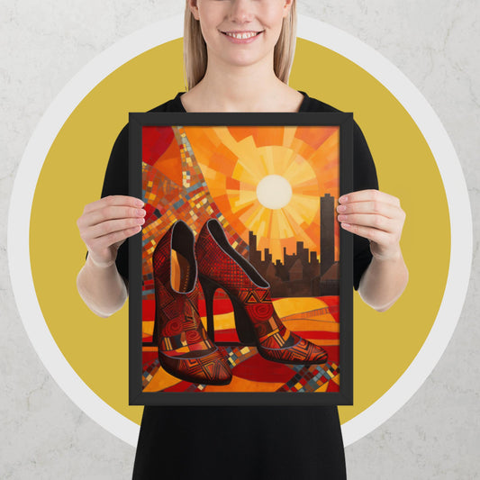RED SOLE: Framed photo paper poster