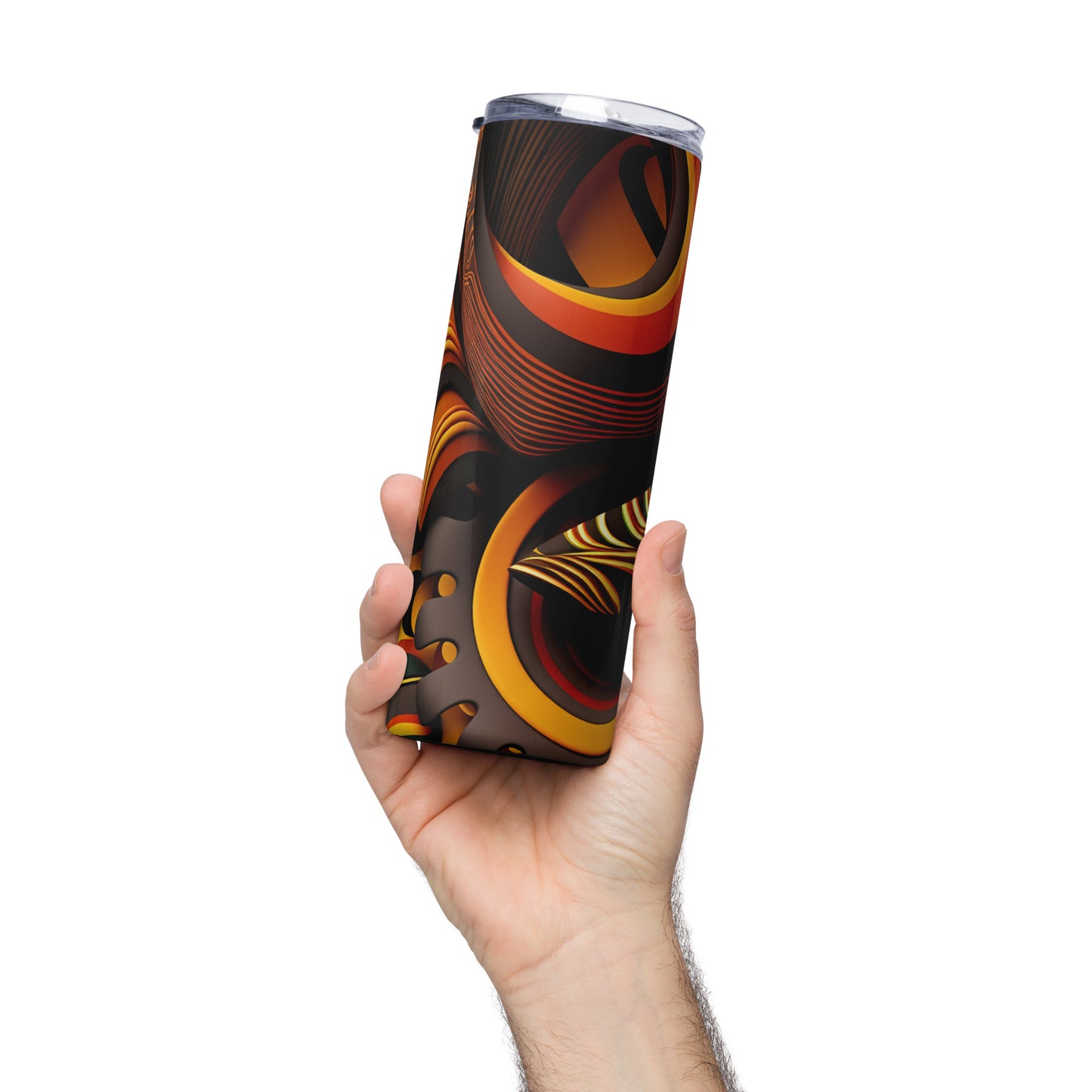 'ANGLED DESIGN': Stainless steel tumbler