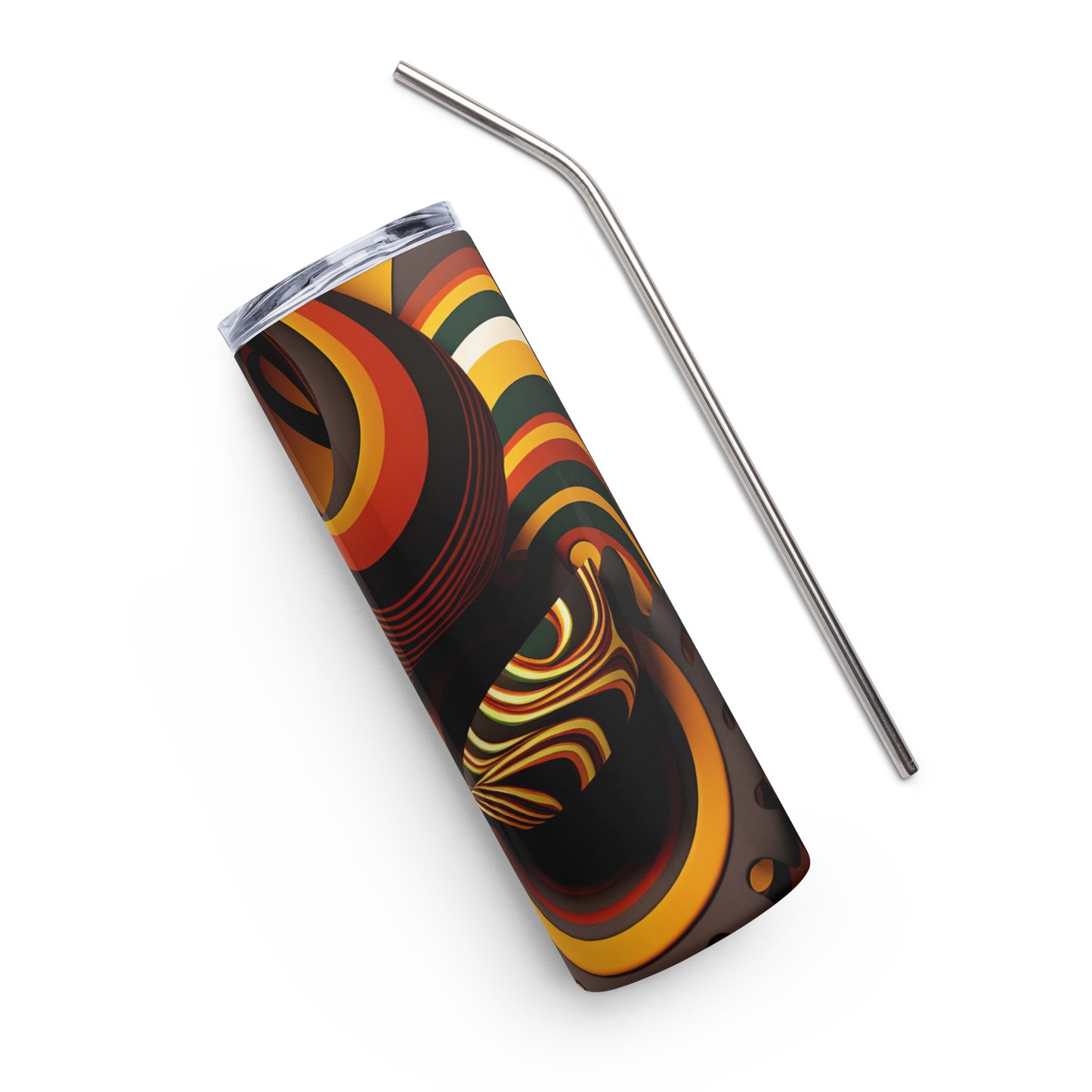 'ANGLED DESIGN': Stainless steel tumbler
