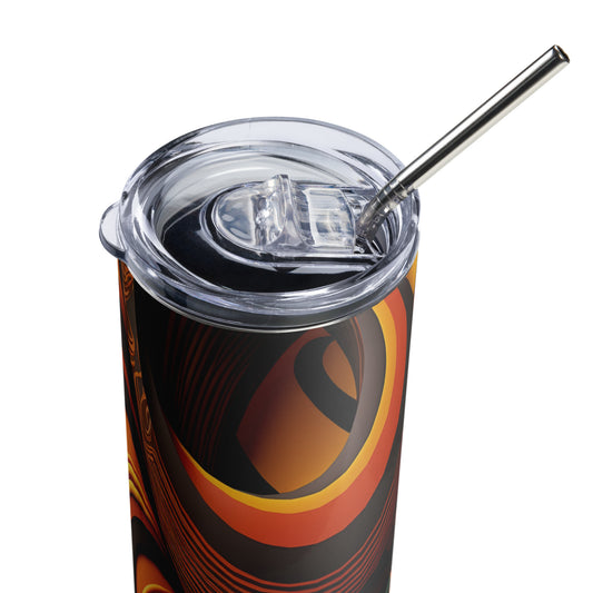'ANGLED DESIGN': Stainless steel tumbler