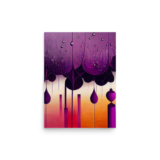 Ethnic Print: Purple rain abstract
