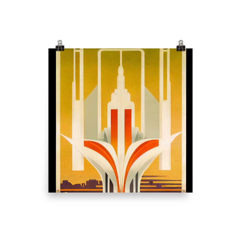 'Gaborone, Botswana' Art deco design concept: Art Poster