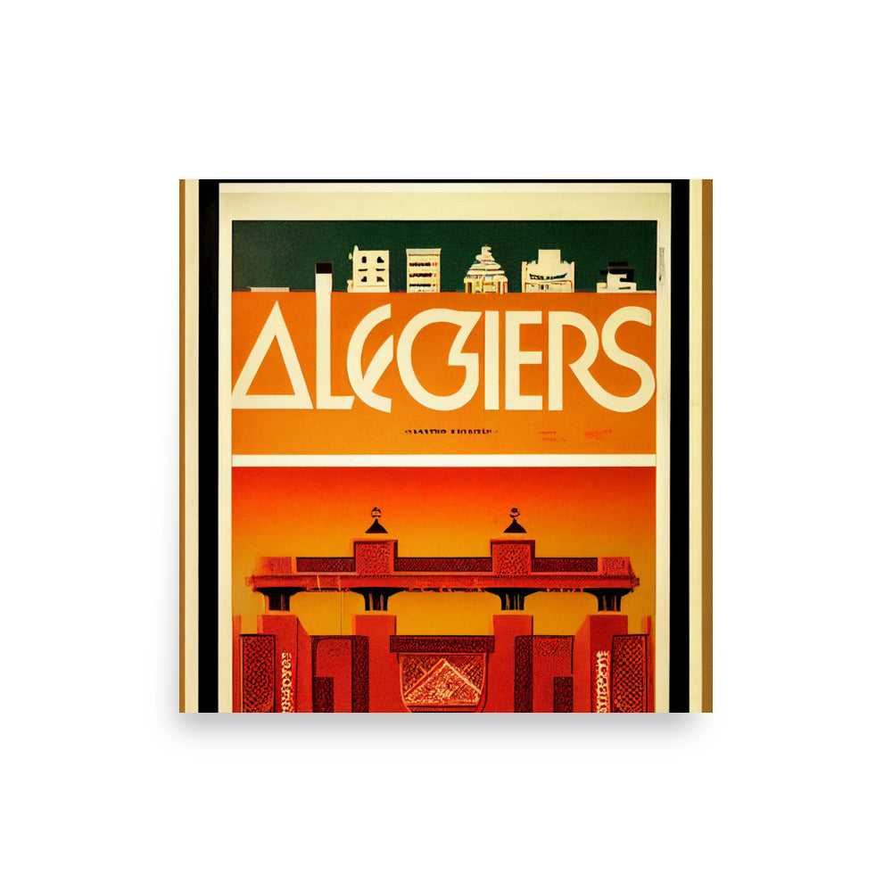 Capital Cities: Algiers art deco concept poster
