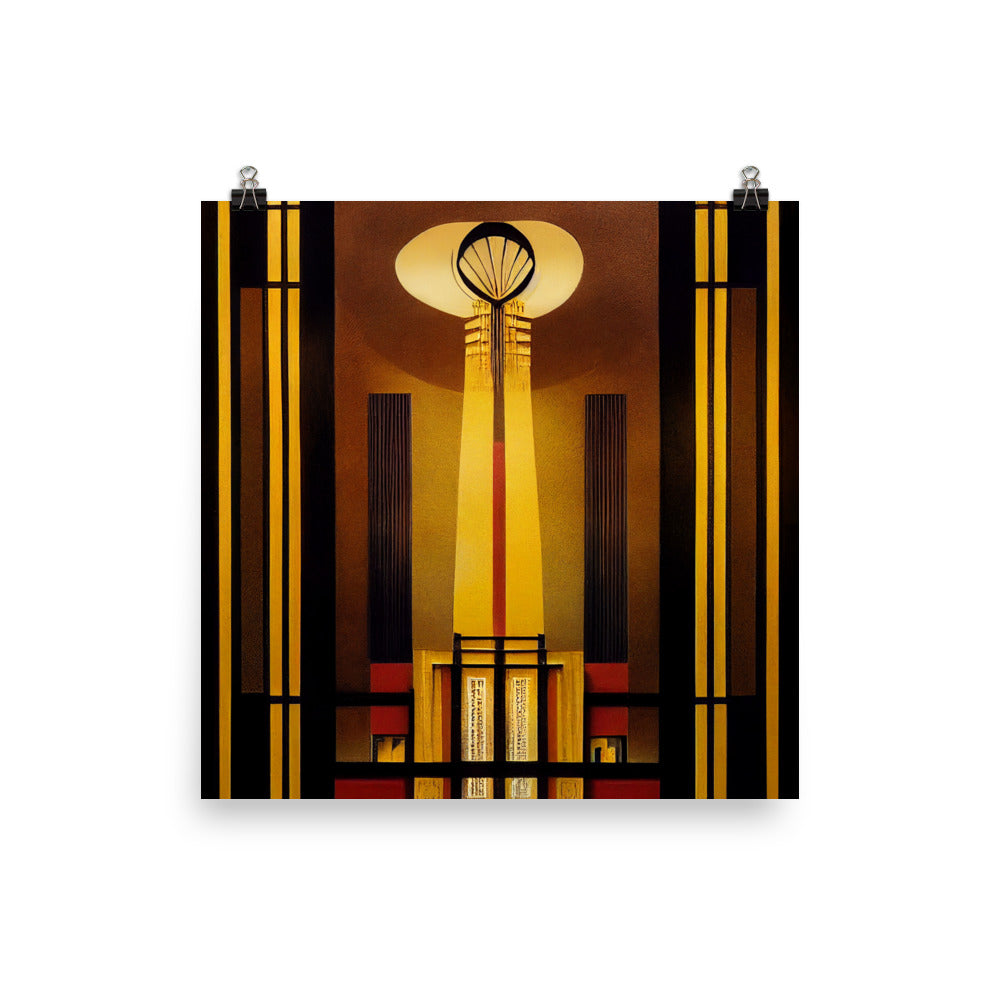 'Yaounde, Cameroon' Art deco design concept: Art Poster