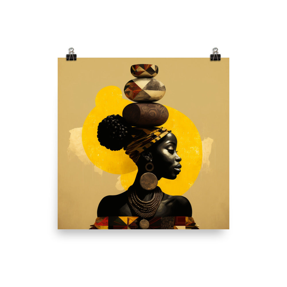 'Afro-balance' African ethnic design concept: Art Poster