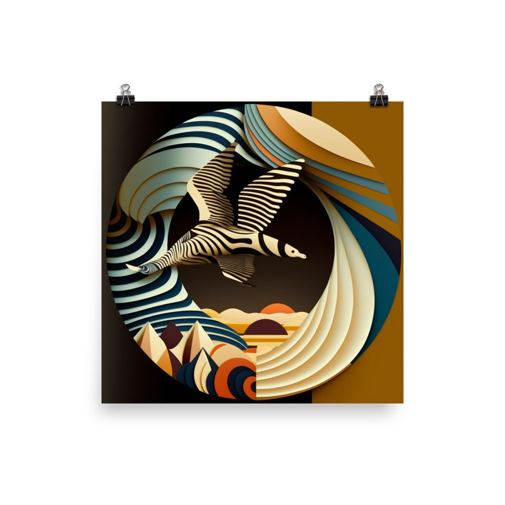 'Flight' African ethnic design concept: Art Poster