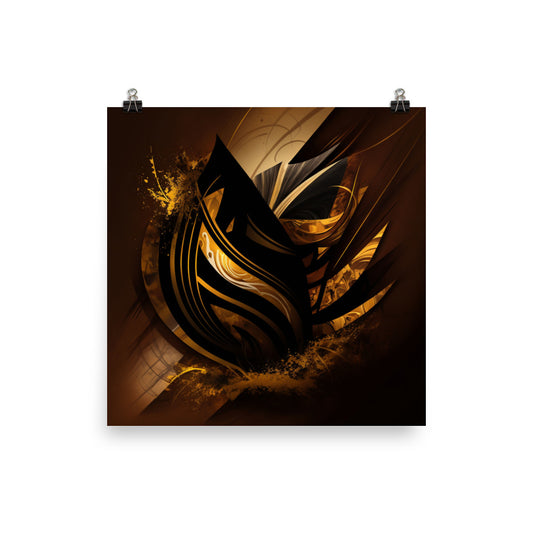 'Black Gold' African ethnic design concept:Art Poster