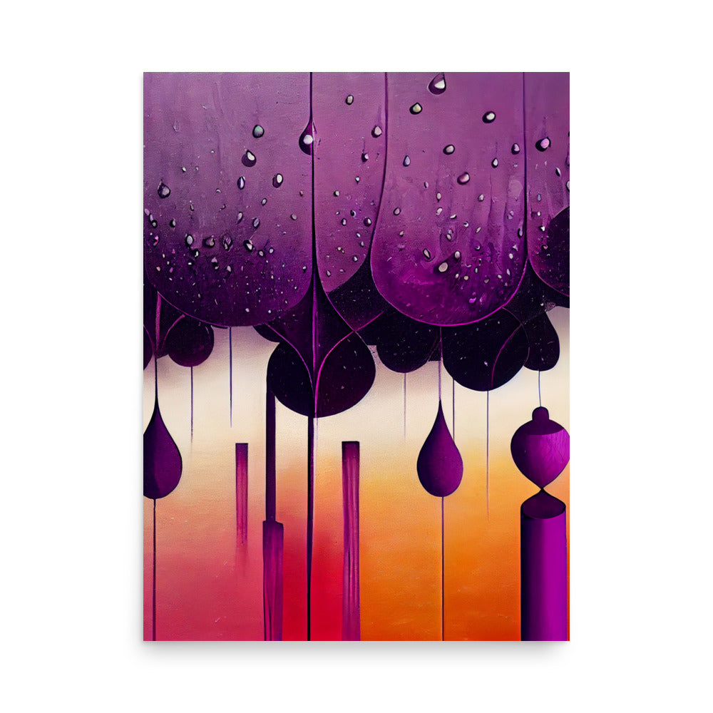 Ethnic Print: Purple rain abstract