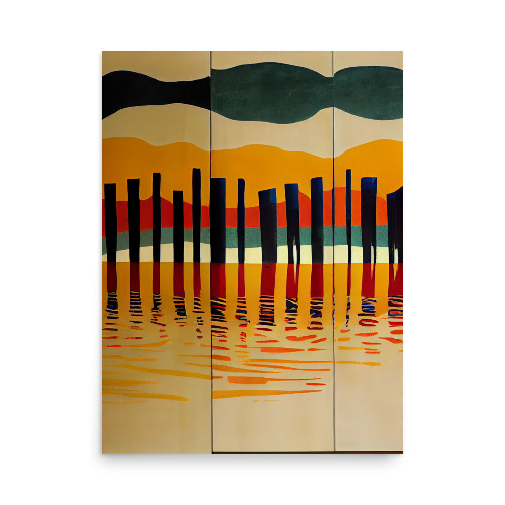 Ethnic Print: Water plank abstract