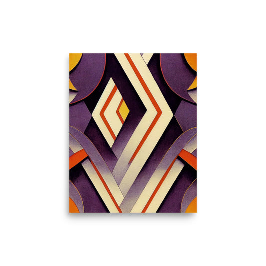 Ethnic Print: Purple Palaquin art deco