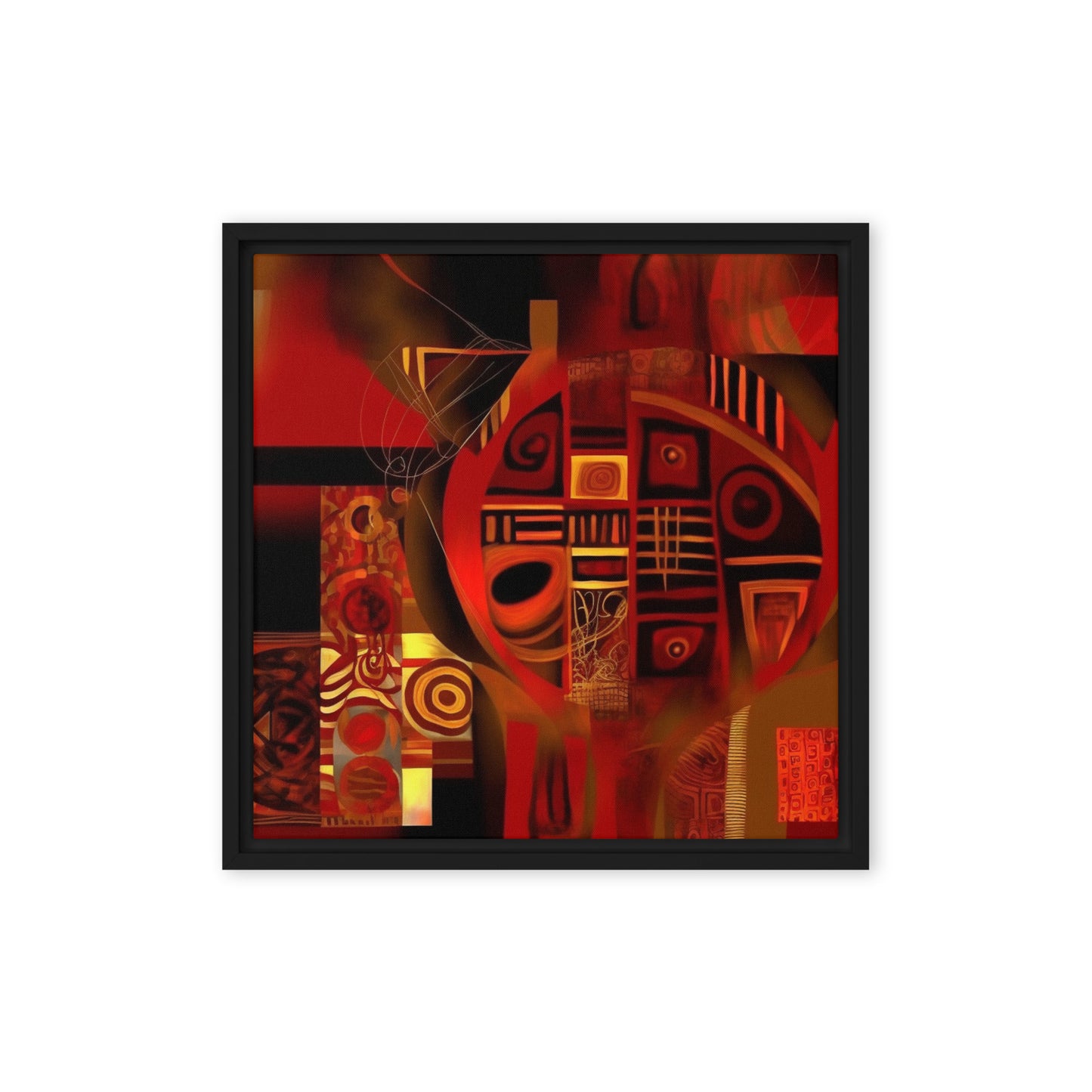 'MOVEMENT' abstract African design: Framed canvas art