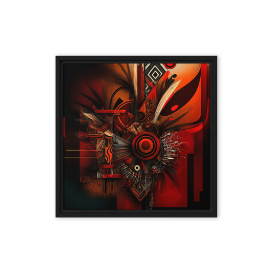 'POWER CORE' abstract African design: Framed canvas art