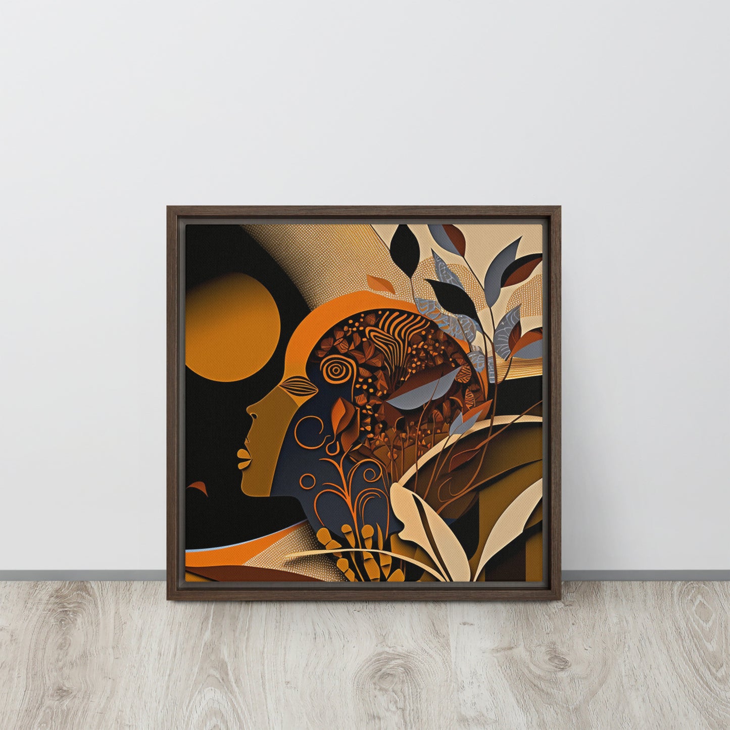'Re-GROWTH' abstract African design : Framed canvas art