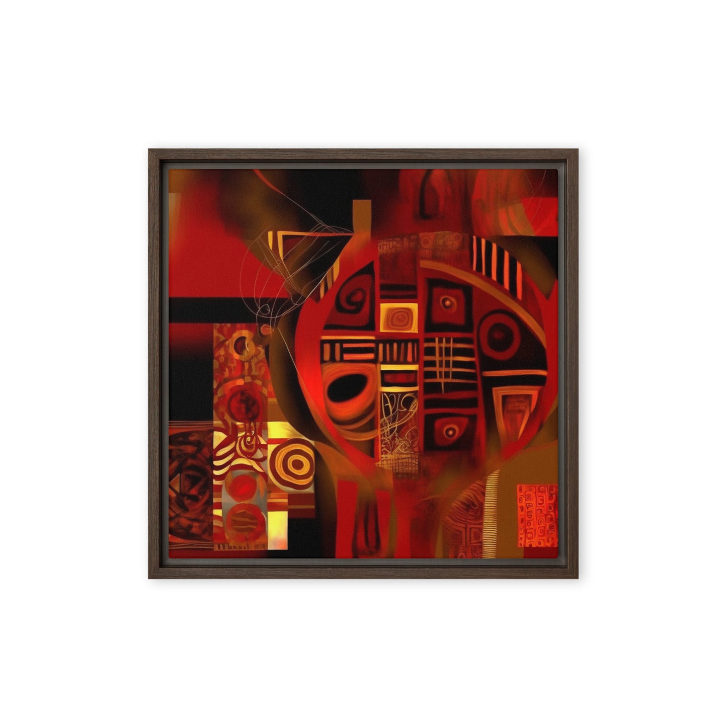 'MOVEMENT' abstract African design: Framed canvas art