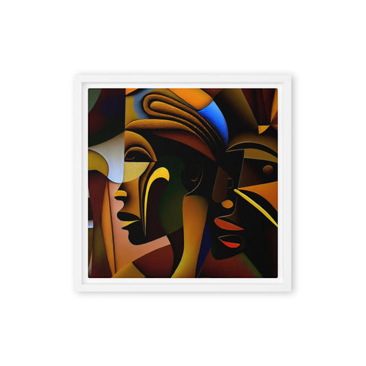 'PROSPECTIVE' abstract African design: Framed canvas art