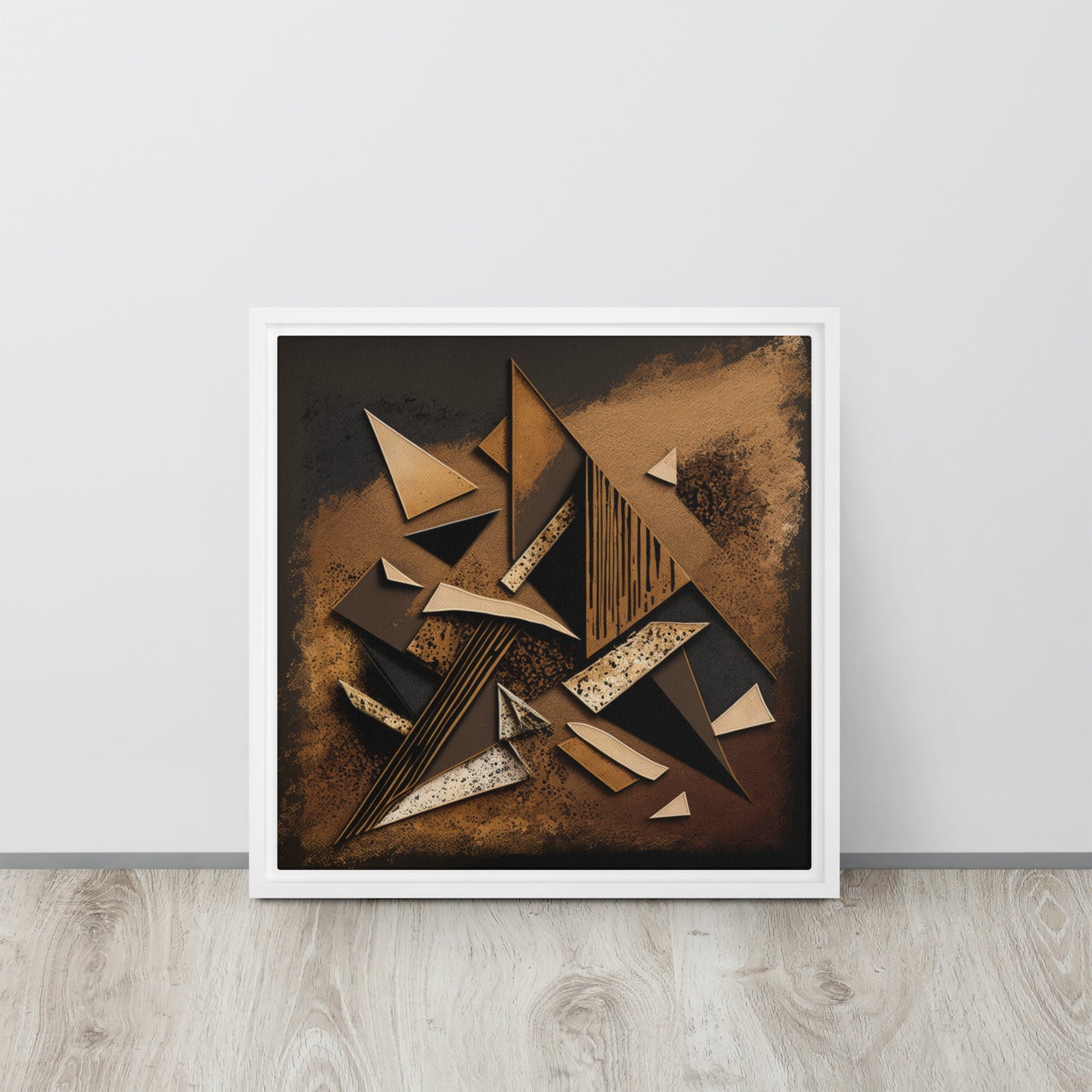 'RIGOR' abstract African design: Framed canvas art