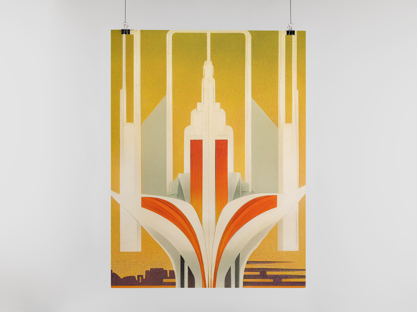 'Gaborone, Botswana' Art deco design concept: Art Poster