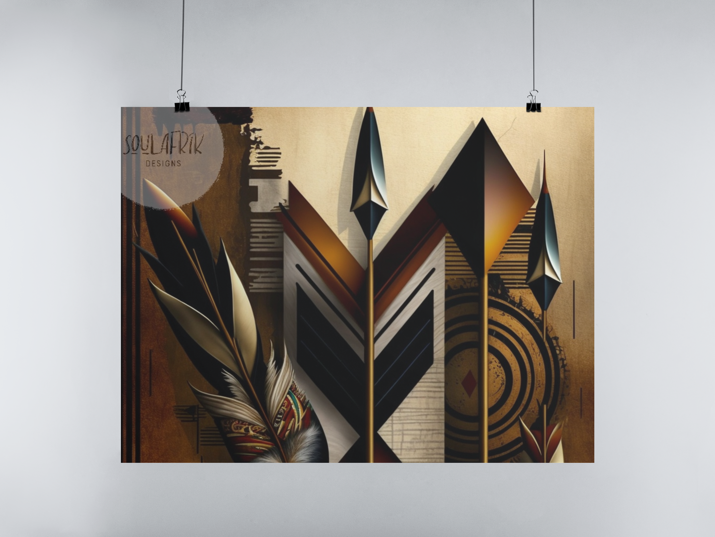 'Arrows' African ethnic design concept: Art Poster