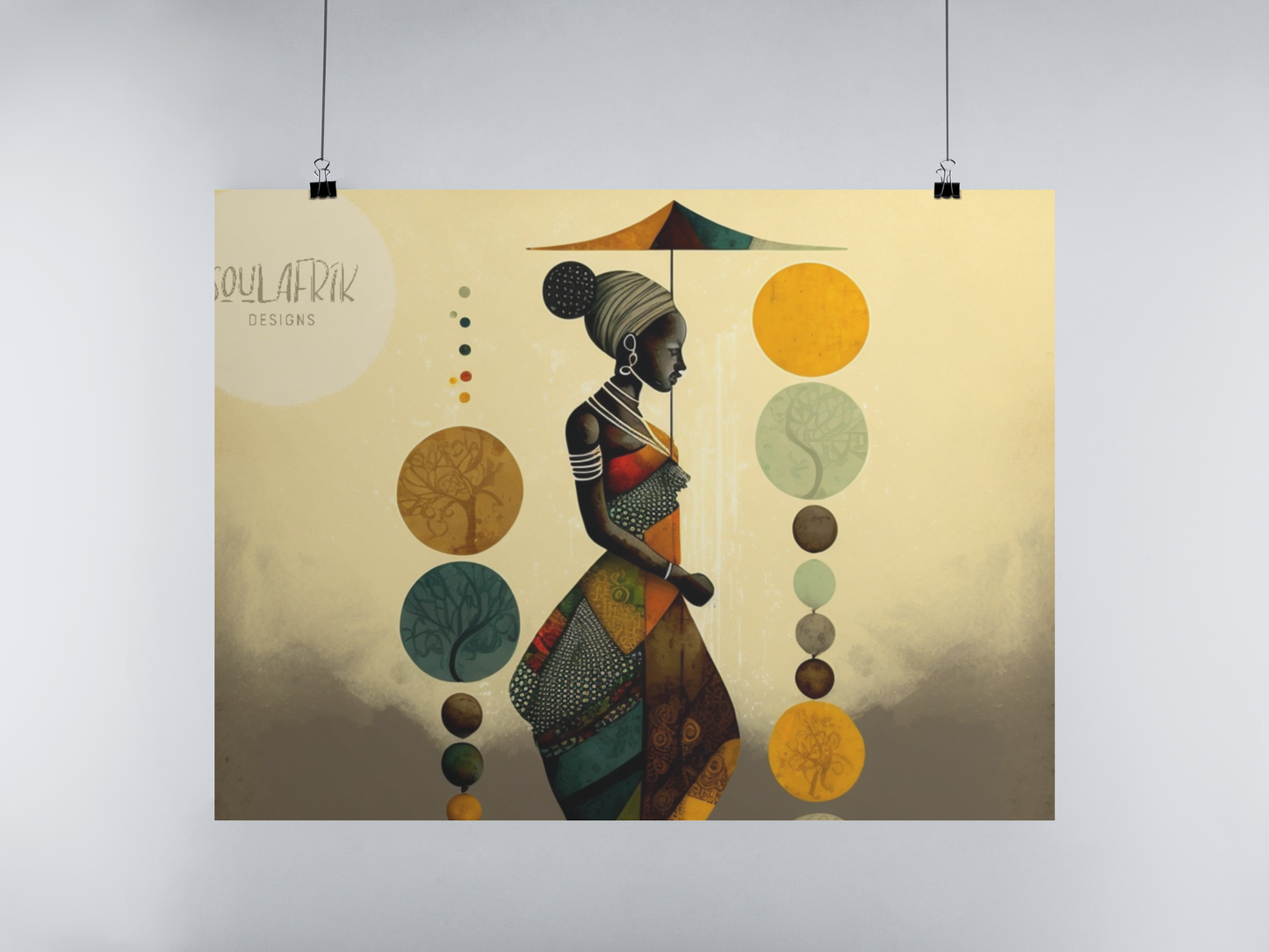 'Afro-balance' African ethnic design concept: Art Poster