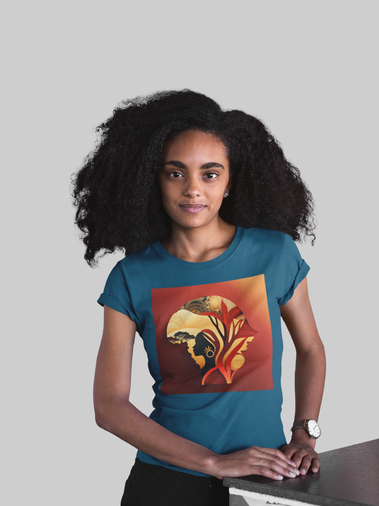 'Afro-Rubies' African design concept : Unisex Staple T-Shirt