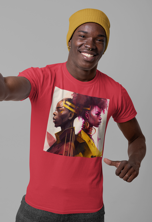 'Afro-Ret-ro' African design concept : Unisex Staple T-Shirt