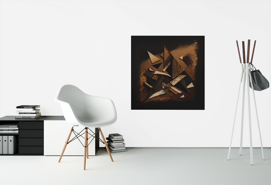'RIGOR' abstract African design: Framed canvas art