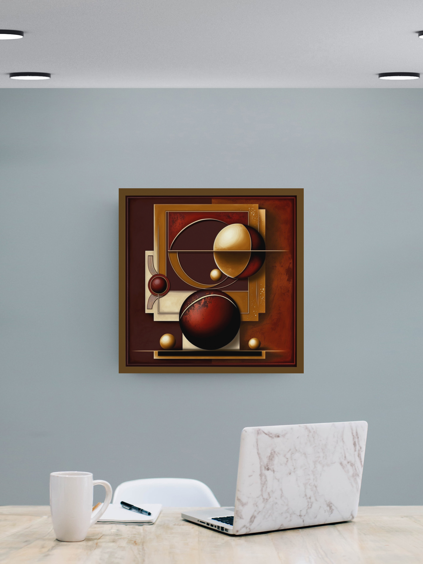 'SYMMETRY' African design concept: Framed canvas art