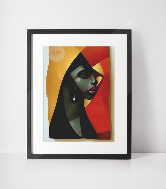 Ethnic Design: Abstract Female Portrait