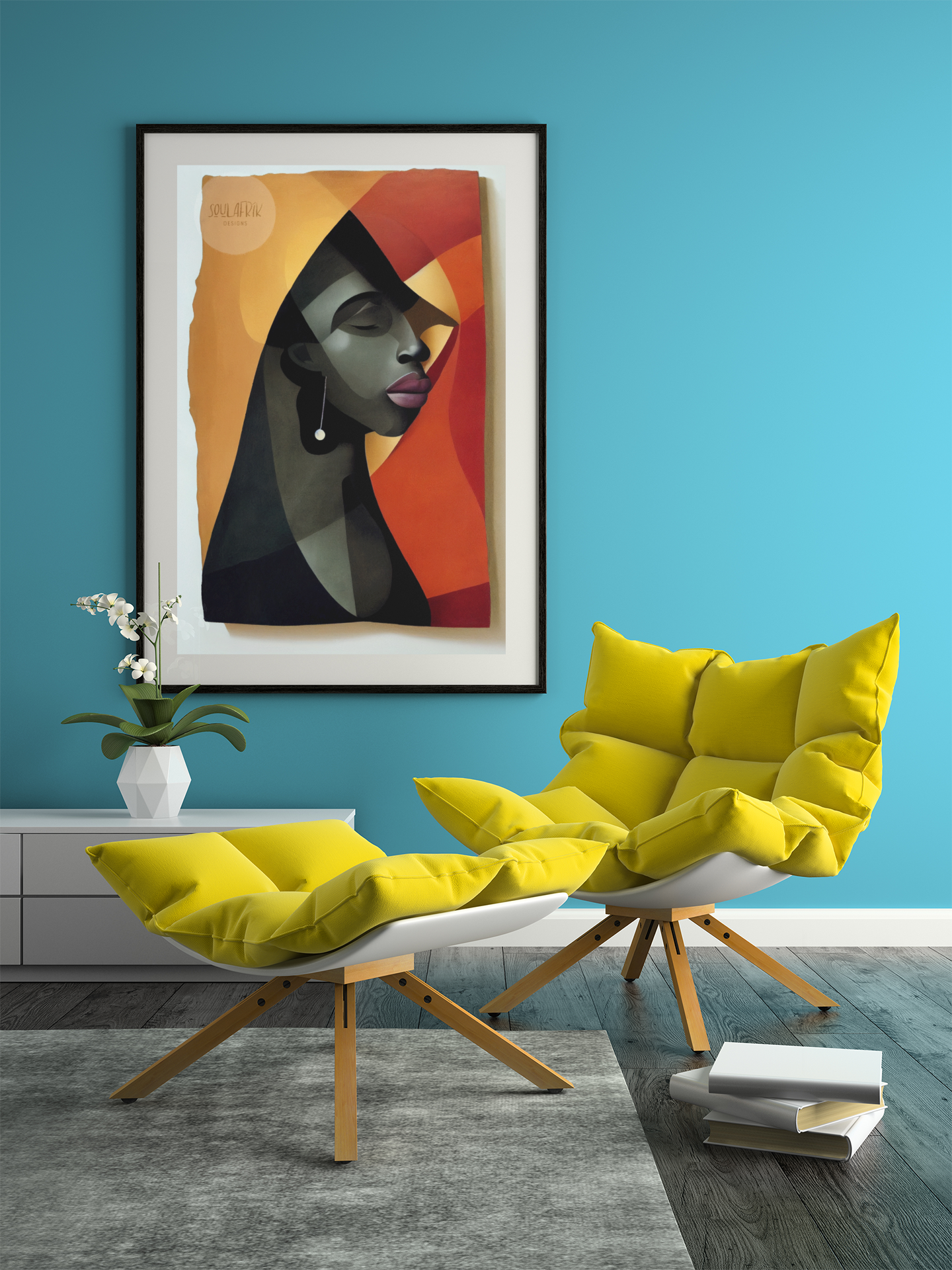 Ethnic Design: Abstract Female Portrait