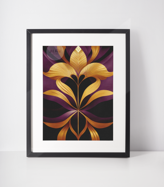 Ethnic Print: Gold Petals