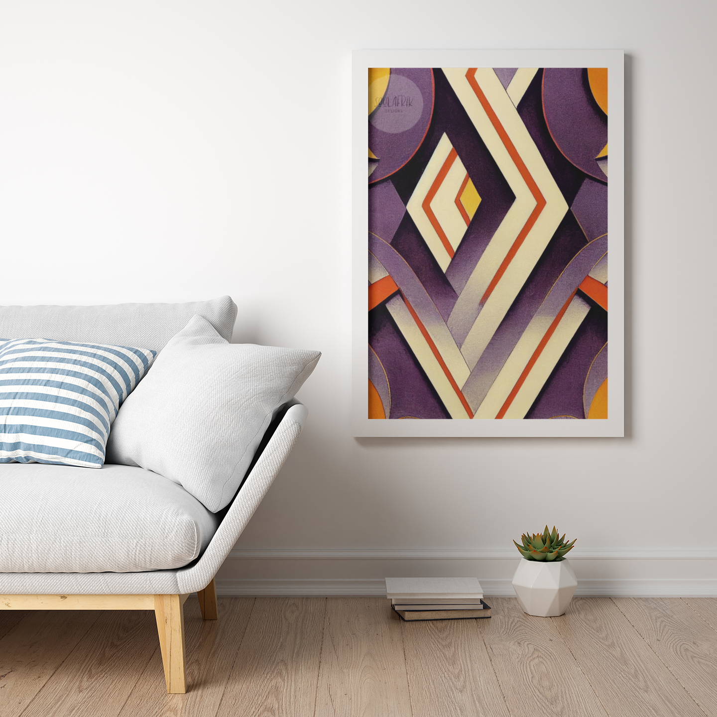 Ethnic Print: Purple Palaquin art deco