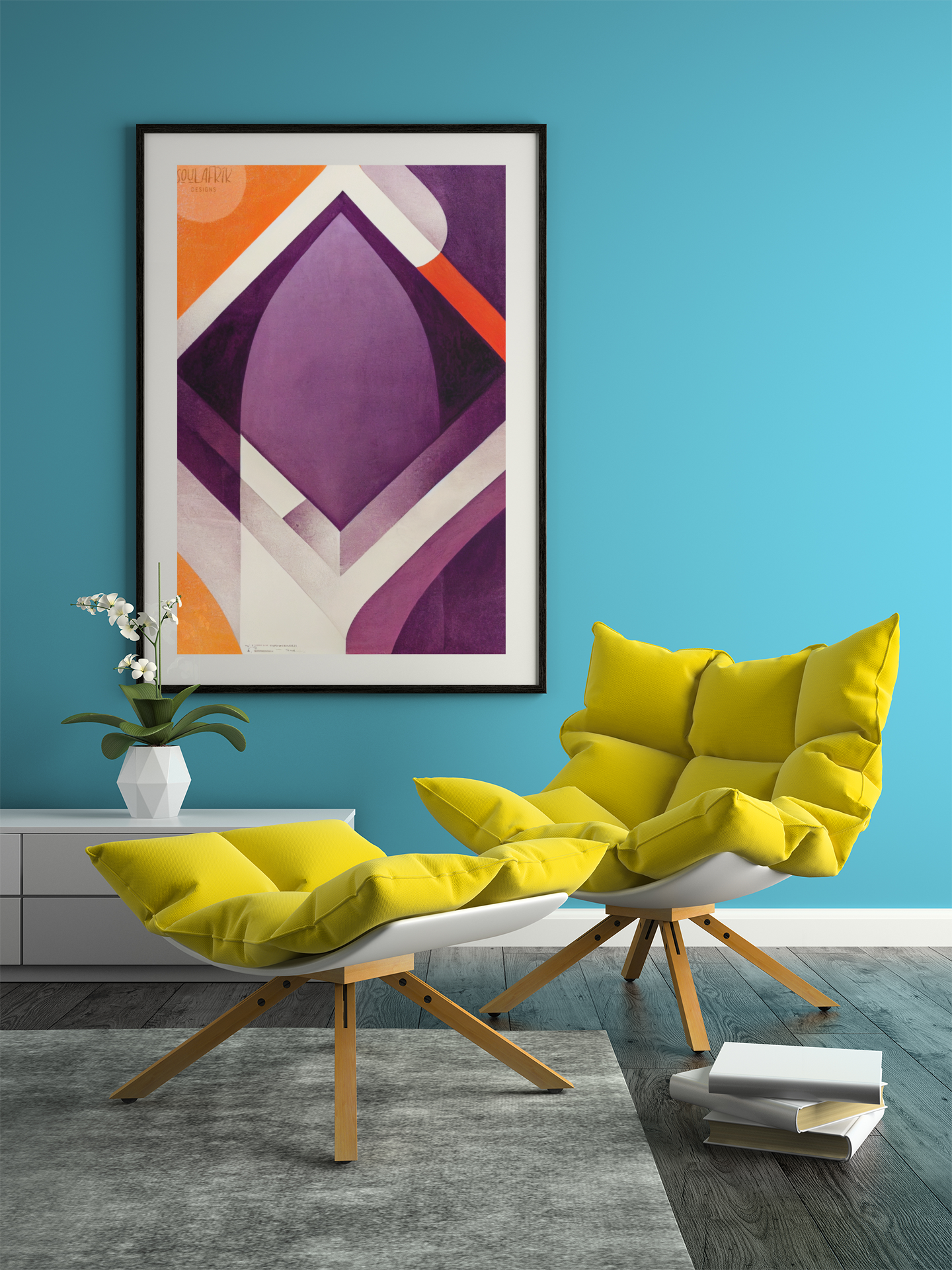 Ethnic Design: Purple Palaquin art deco