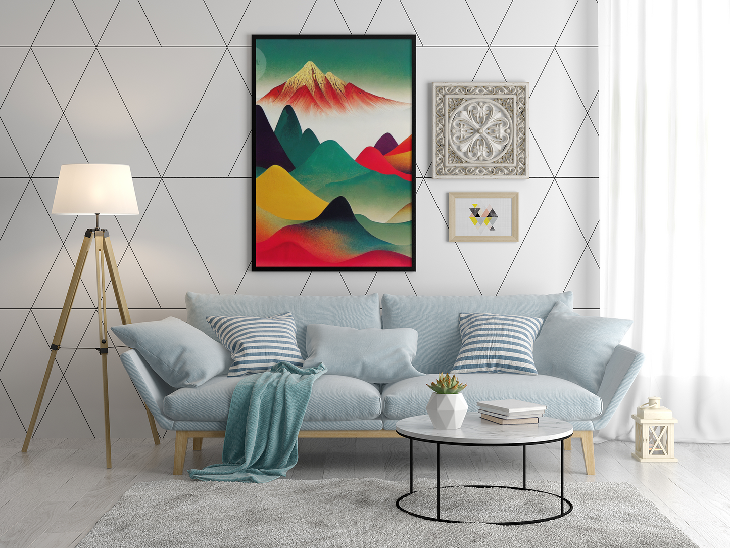 Ethnic Print: Vibrant Mountains