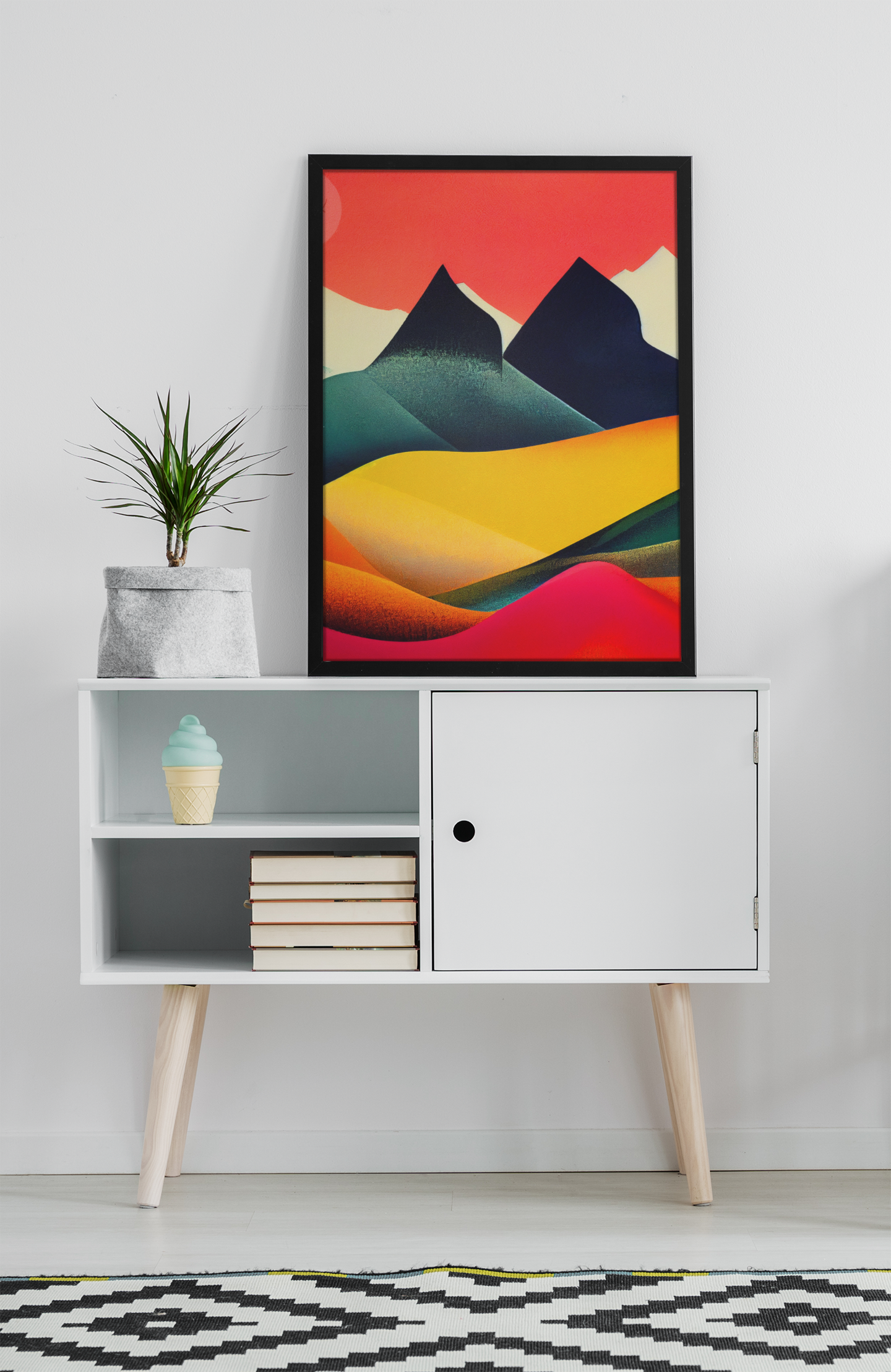 Ethnic Print: Vibrant Mountains