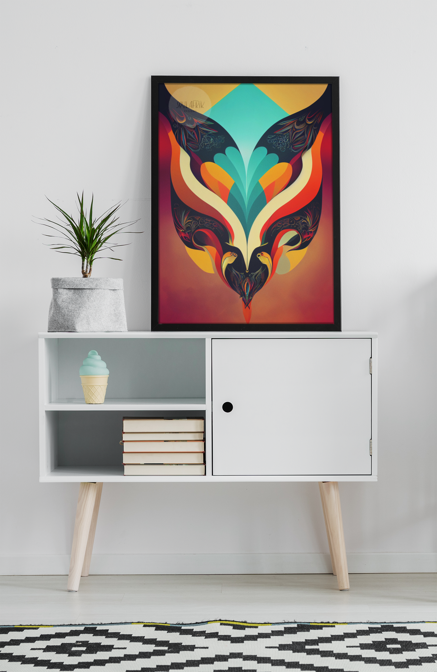 Ethnic Print: Fractal Eagle