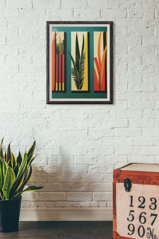 Ethnic Print: Colorful Palm Leaves