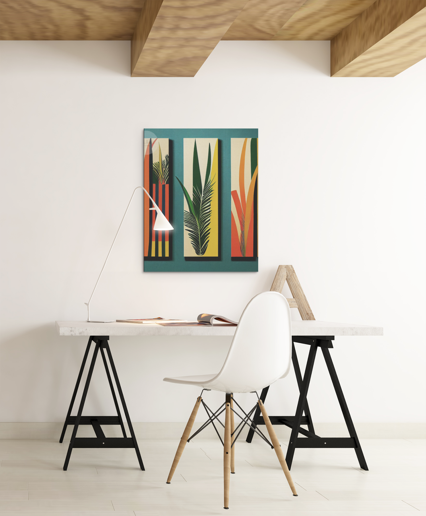 Ethnic Print: Colorful Palm Leaves