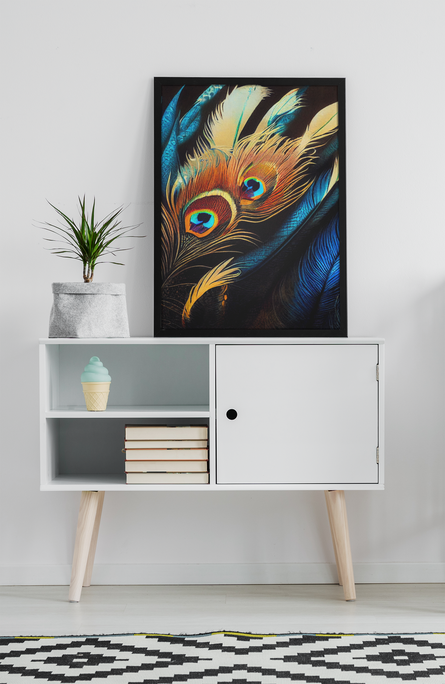 Ethnic Print: Peacock feathers