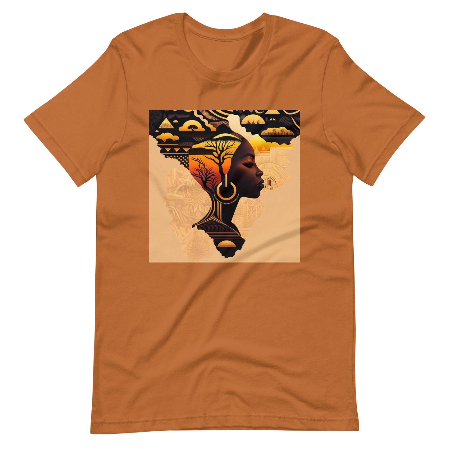 'Golden Brown' Africa design concept : Unisex Staple T-Shirt