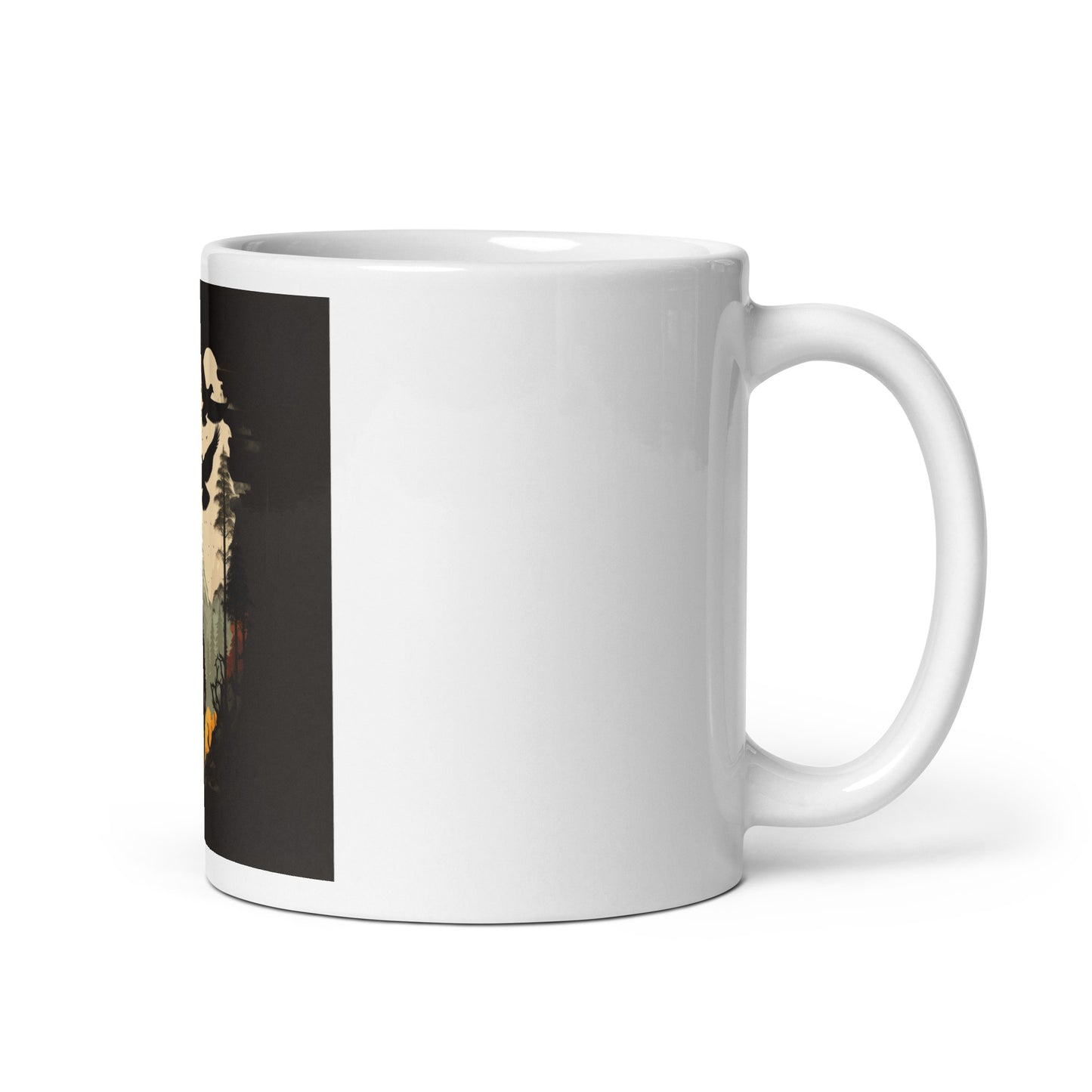 'Adventure' design concept: White glossy mug