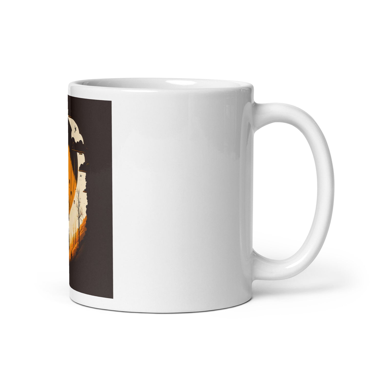 'Adventure' design concept: White glossy mug