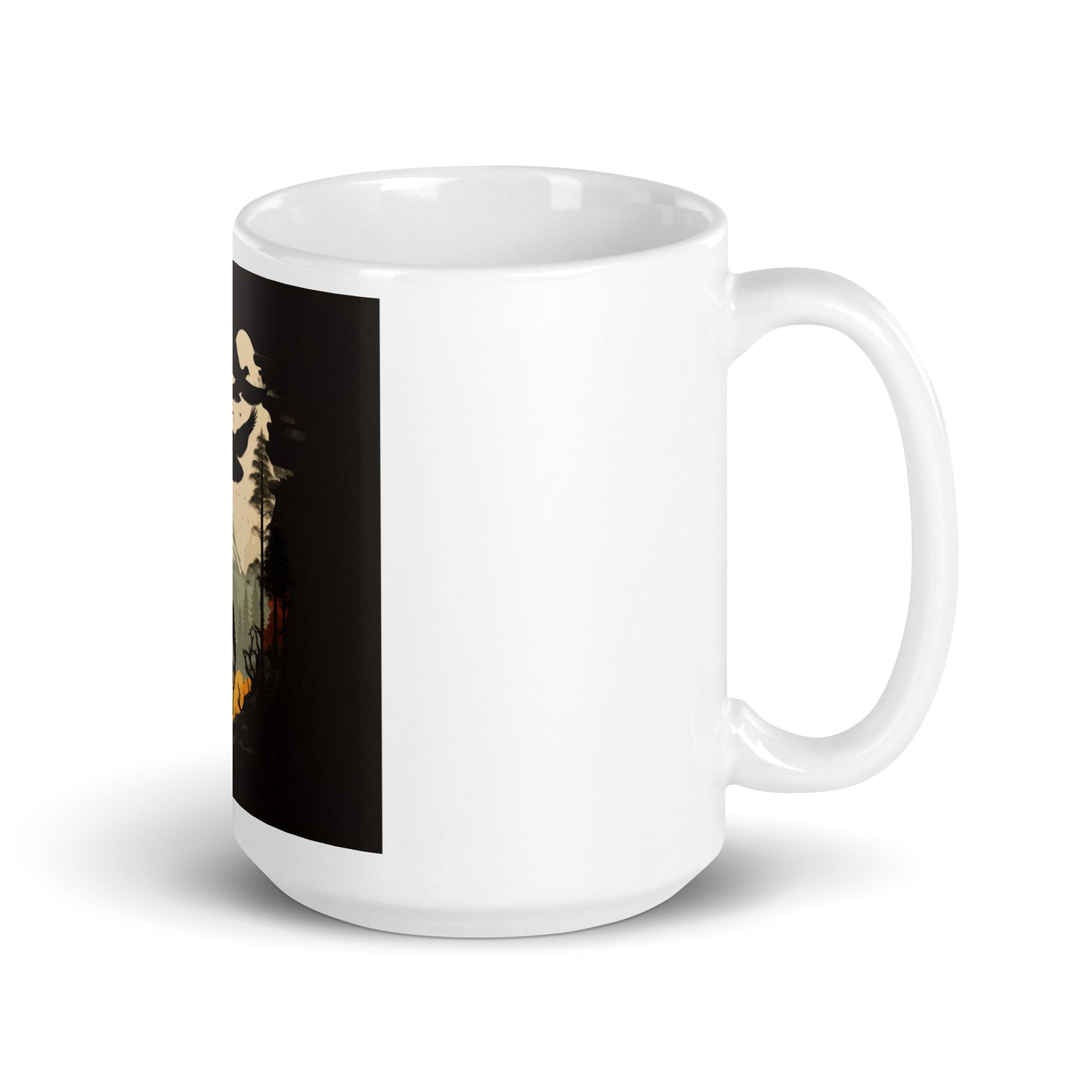 'Adventure' design concept: White glossy mug