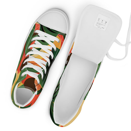 Ethnic design print: Women’s high top canvas shoes