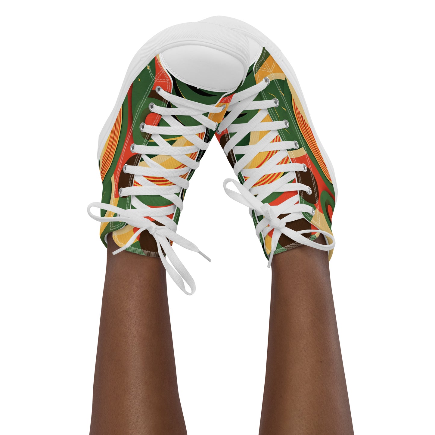 Ethnic design print: Women’s high top canvas shoes