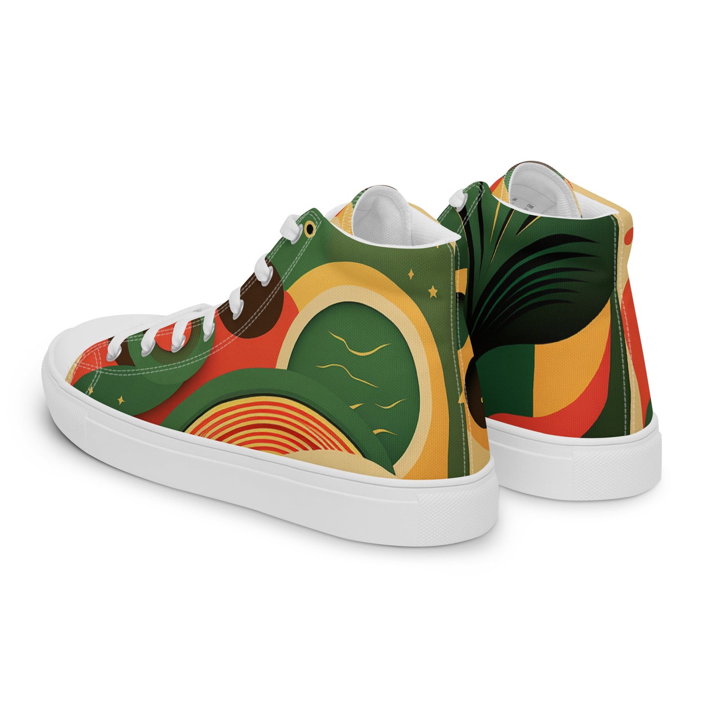 Ethnic design print: Women’s high top canvas shoes