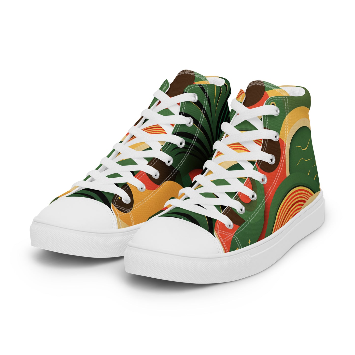 Ethnic design print: Women’s high top canvas shoes