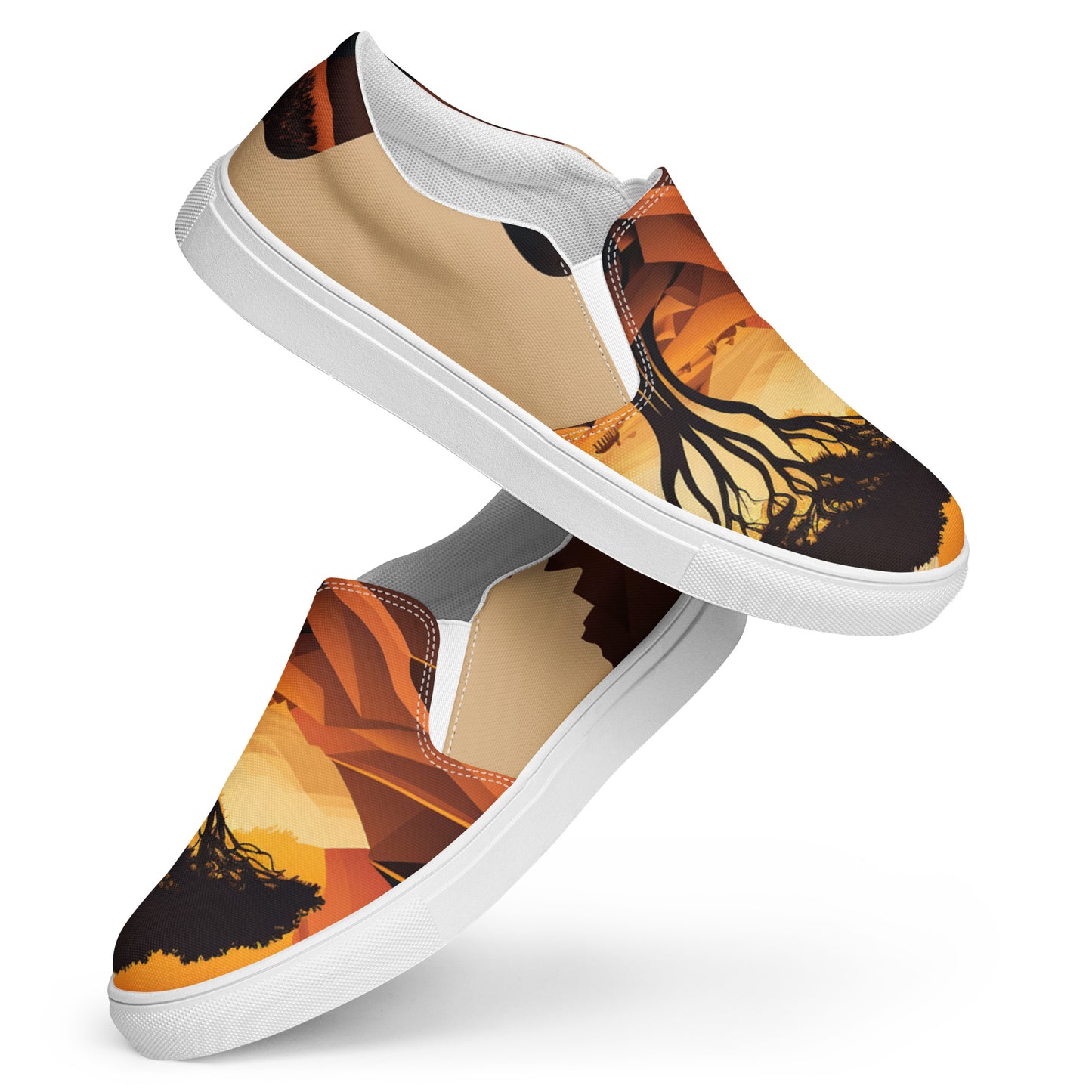 Ethnic design print: Women’s slip-on canvas shoes