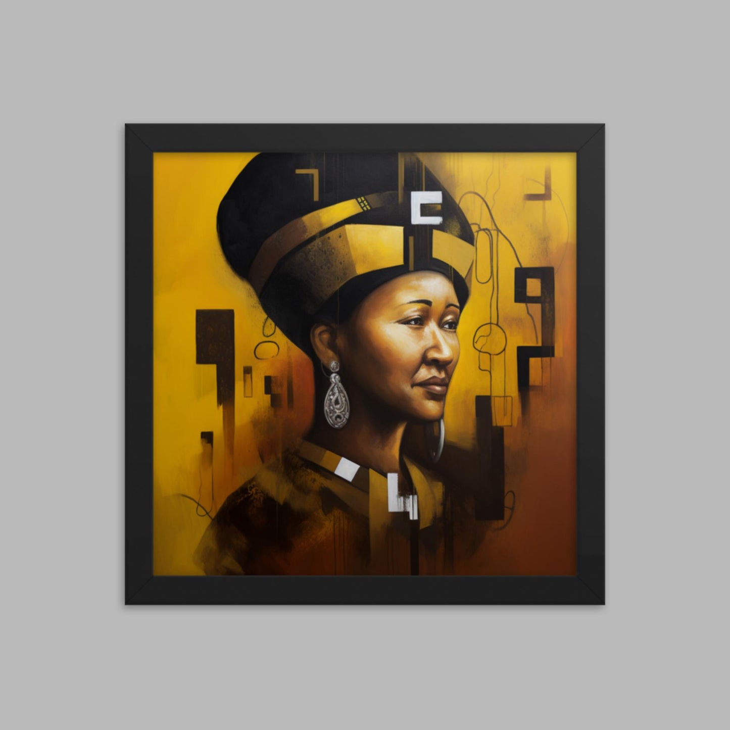 'WINNIE MANDELA PORTRAIT: Mixed media Framed poster