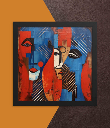 'A-LIVE': Abstract art Framed poster